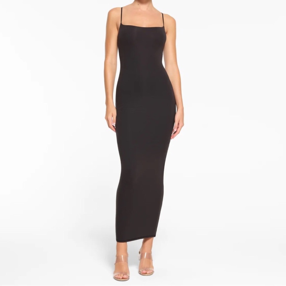 SKIMS Black Maxi Dress